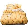 Yellow carrot pattern wedding home textile bedding set 2026 Bedding Item Picture